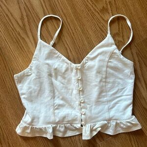 White peplum Crop Top